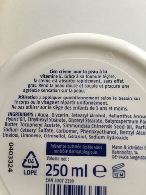 Crème pour la peau soft  Cien