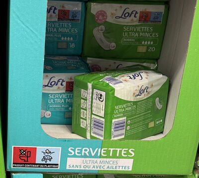 Serviettes hygiéniques ultra minces