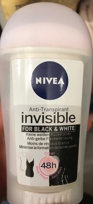 Anti-Transpirant invisible for black & white