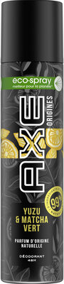 Axe Déodorant Éco-Spray Origines Yuzu & Matcha Vert 85ml