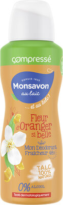 Monsavon Au Lait Déodorant Femme Fleur d'Oranger si belle au Talc Spray