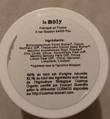 Déodorant crème menthe citron vert