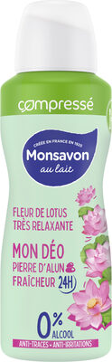 Monsavon Déodorant Femme Spray Compressé Fleur de Lotus Presque Divine 100ml
