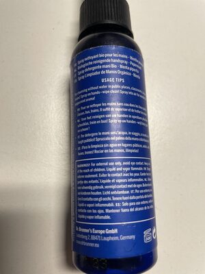 organic peppermint hand cleansing spray