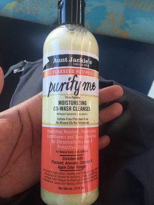 Aunt Jackie's Curls & Coils Flaxseed Recipes Purify Me Moisturizing Co-Wash Cleanser