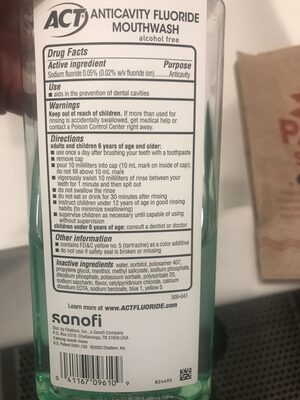 Total care anticavity fluoride mouthwash