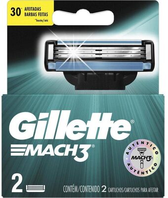 Lâminas para Aparelho de Barbear Gillette Mach3 2 Unidades