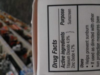 Vanishing zinc sun lotion