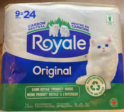 Bathroom Tissue, 2-ply Original, 9=24 rolls