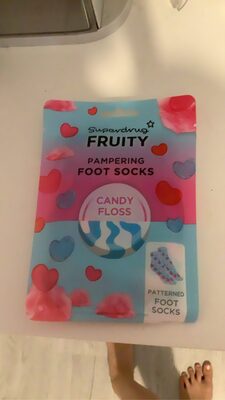 Fruity Pampering Foot Socks Candy Floss