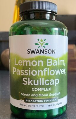 Lemon balm, passion flower, skullcap