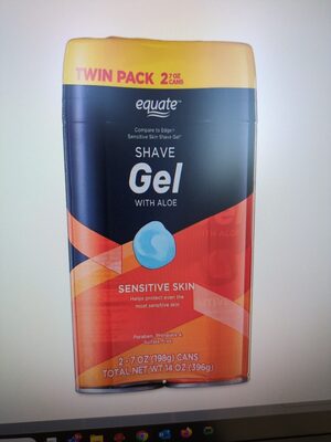 Equate Sensitive Skin Shave Gel with Aloe, 7oz (2 count)