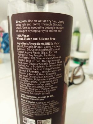 Soin anti-frisottis et thermoprotecteur à la noix de coco