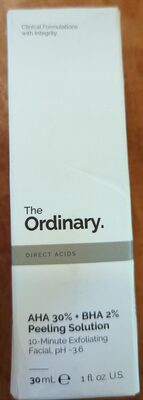 The Ordinary AHA 30% + BHA 2% Peeling Solution