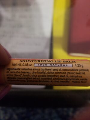 Burt's bees moisturizing lip balm