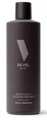 Natural Exfoliating Body Wash - Dark Cassis Scent With Charcoal and Argan Oil