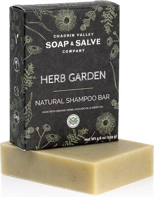 Organic natural shampoo bar, herb garden