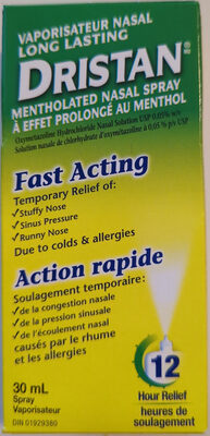 Vaporisateur nasal à effet prolongé au menthol