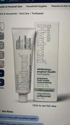 Hydroxi Whitening + Enamel Health Toothpaste