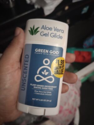 Unscented planet-base deodorant baking soda free aloe vera gel glide + calendula infused