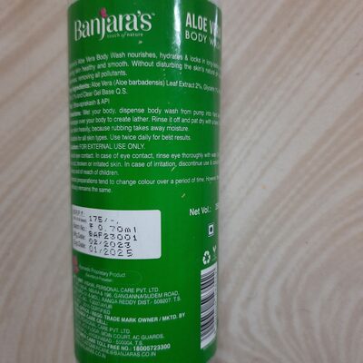 Banjara's Aloe Vera Body Wash