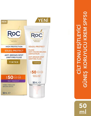 Roc Leke Karşıtı ve Ton Eşitleyici SPF50 Yüz Güneş Kremi 50 ml