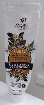 Dentifrice argile blanche mandarine & calendula bio