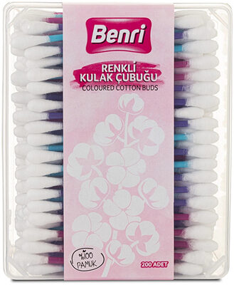 Benri Renkli Kulak Temizleme Çubuğu 200 Adet