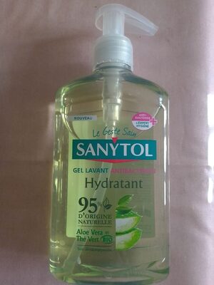 Gel lavant anti bactérien 95% d'origine naturelle. Aloe Vera et Thé vert bio.