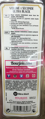 Mascara maxi volume instantané ultra black