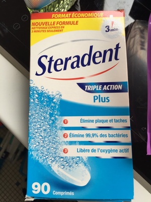 Steradent Kunstgebit reiniger triple action plus