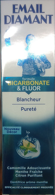 Dentifrice arôme menthe - formule bicarbonate et fluor