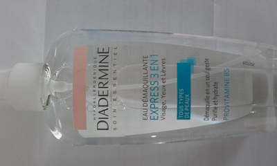 Eau Démaquillante Express 3 en 1 Visage, Yeux et Lèvres