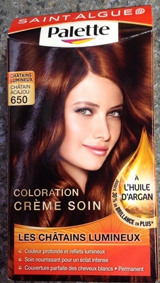 Coloration Crème Soin à l'huile d'Argan Châtain Acajou 650