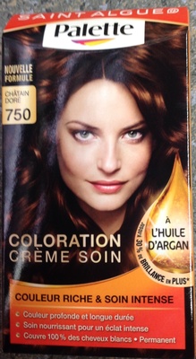 Coloration crème soin à l'huile d'argan Châtain doré 750