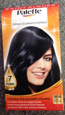 Crème colorante durable 7 huiles Noir bleuté 909