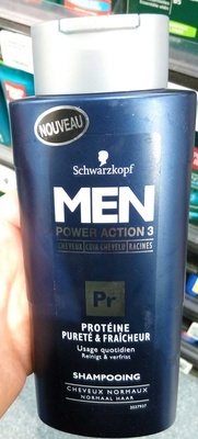 Men Power Action 3 Protéine pureté & fraîcheur shampooing