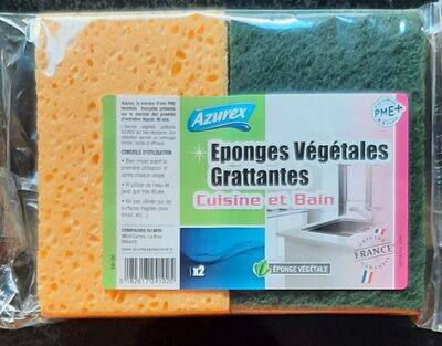 Éponges végétales grattantes