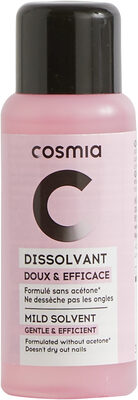 Doux et efficace. Formulé sans acétone. Ne dessèche pas les ongles.