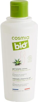 COSMIA BIO GEL TOILETTE INTIMEà l'extrait d'aloe vera biosans parfumpréserve et respecte l'équilibre intime