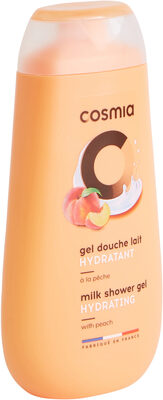 Cosmia gel douche lait hydratant a la peche
