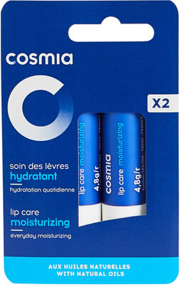 Cosmia - soin des lèvres - hydratant - lèvres desséchées et gercées - 2 x 4,2 g