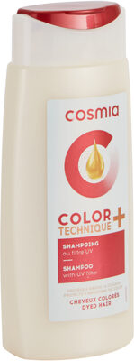 Cosmia - shampoing technique color + / - à l'extrait de grenade et filtre uv - cheveux colorés - 250ml