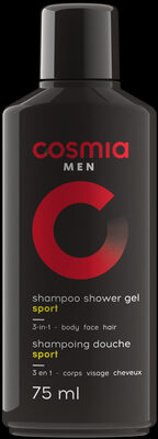 Cosmia - shampoing douche - sport 3en1 - corps visage cheveux - 75 ml