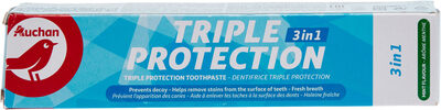 Auchan - dentifrice - 3 en 1 triple protection - 75ml