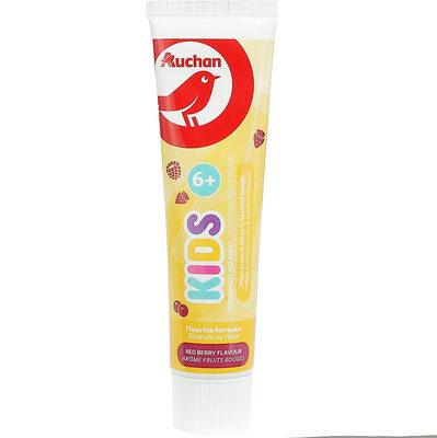 Auchan - dentifrice - arôme fruits rouges - enfants 6 + - 50ml