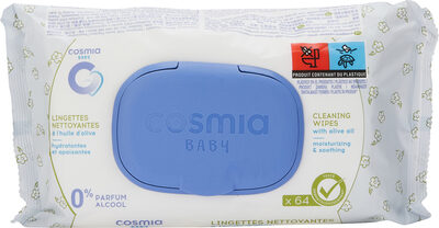 Lingettes nettoyantes à l'huile d'olive