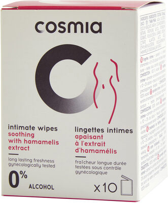 Lingettes intimes apaisantes à l'extrait d'hamamélis