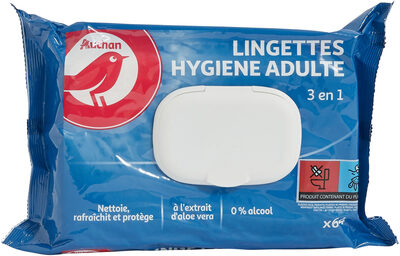 Lingettes hygiène adulte 3 en 1