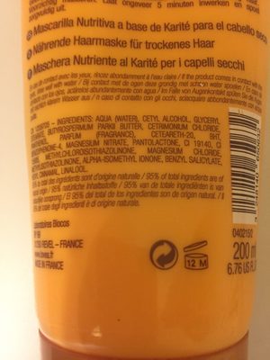 Masque nutritif karité